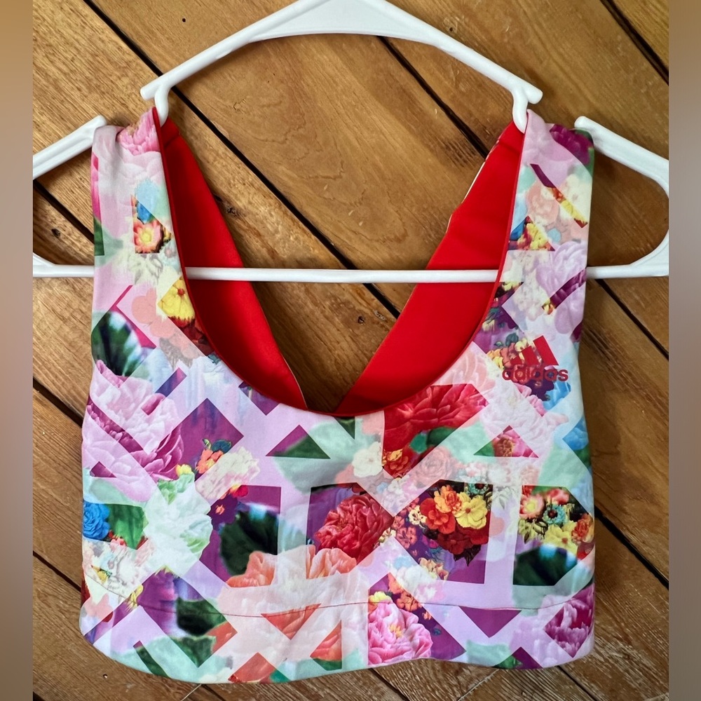 Adidas Multi-colored Sports Bra in Size Small
